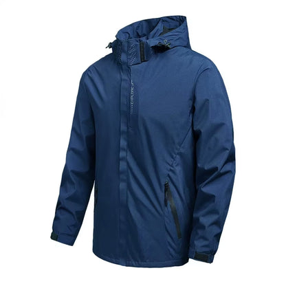 Men'S Waterproof Rain Jacket Lightweight Outer Hooded Outdoor Raincoat Hiking Windproof Jacket Climbing Outdoor Jackets